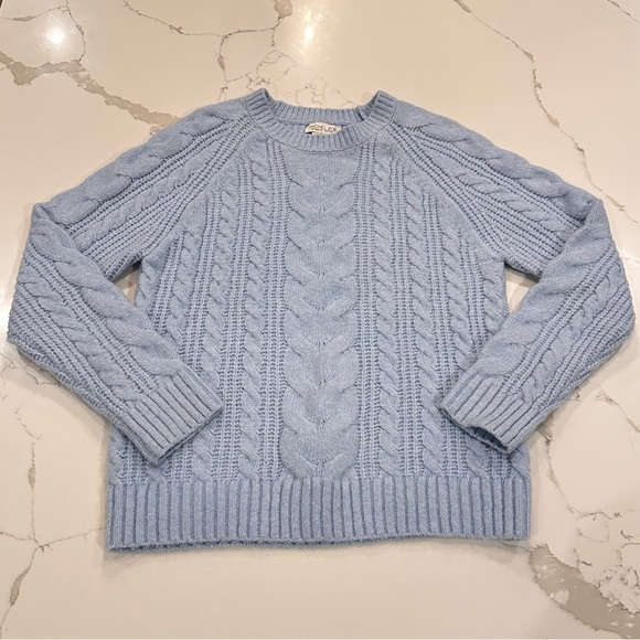 Rachel Zoe Sweaters - Rachel Zoe Soft Blue Cable Knit Sweater Size M